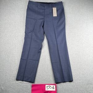 Banana Republic Tessuto Marzotto Slim Fit Dress Slacks Navy Wool 34x30 New NWT